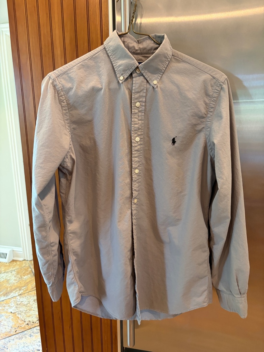 Ralph Lauren Men's Button-Down Shirt in Light gray.